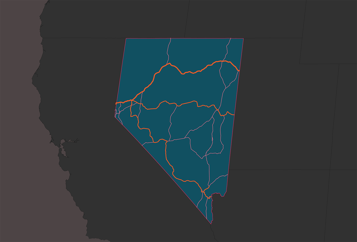 map of Nevada