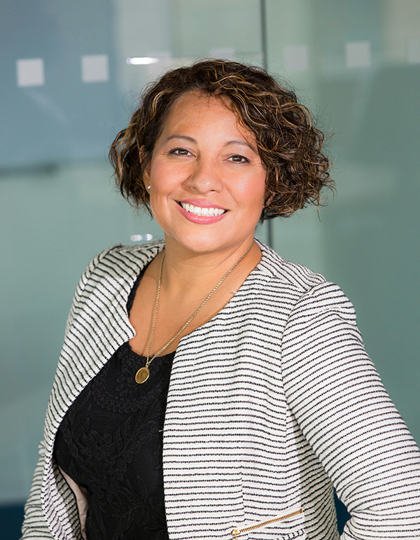 woman smiling in park